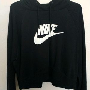 Black Plus Size Nike Cropped Hoodie